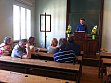 Ehemalige Lehramtsstudenten feiern im Historischen Hörsaal des Löwengebäudes ihr 35jähriges Jubiläum. Foto: Tordis Hubert